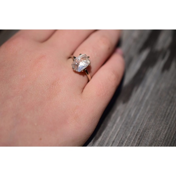 Engagement rings, raw diamond ring, raw stone ring, alternative engageme… - Picture 4 of 5